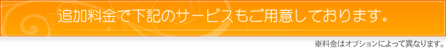 ※追加料金で下記のサービスもご用意しております。