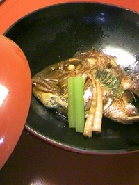 24 ホテル夕食（鯛のかぶと煮）
